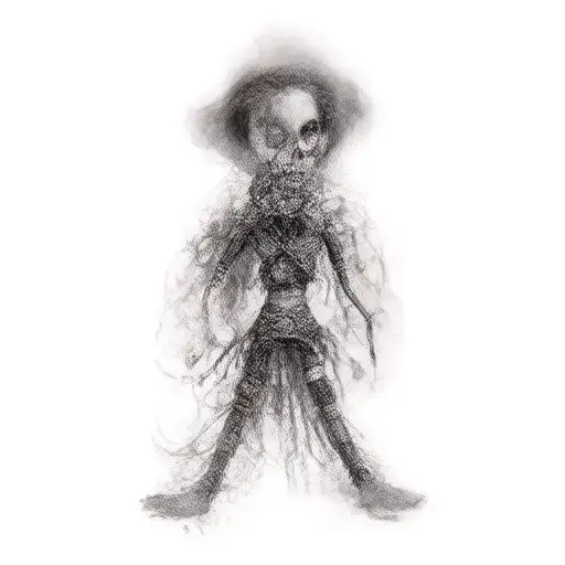 Voodoo Doll punk rock tattoo design idea