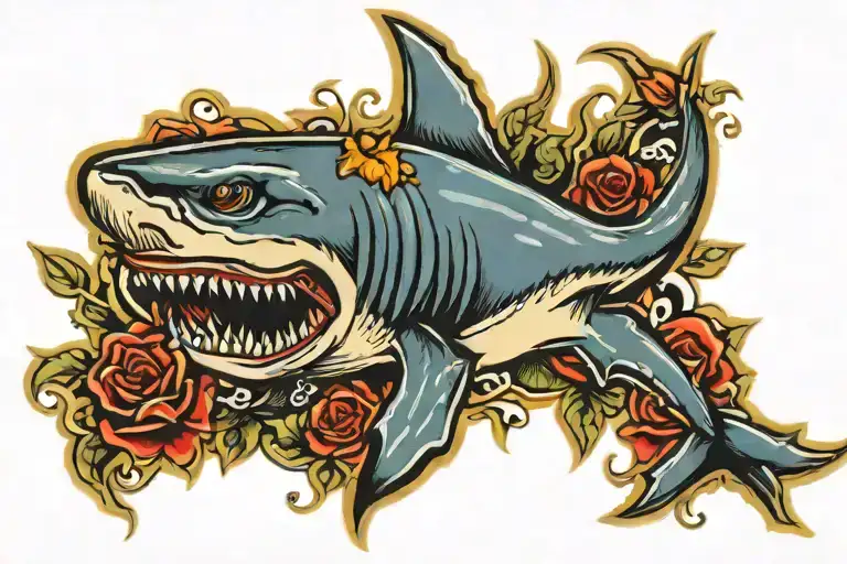 shark tattoo design idea