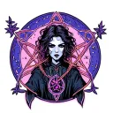 wiccan inspired tattoo design idea
