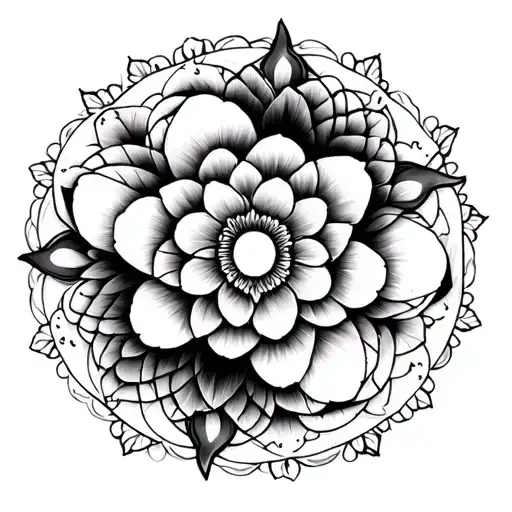 Japanese Mandala tattoo design idea