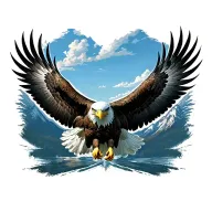 bald eagle soaring tattoo design idea