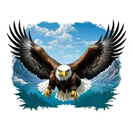 bald eagle soaring tattoo design idea