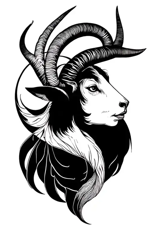 Capricorn tattoo design idea