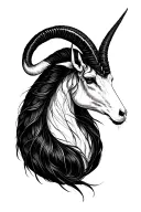Capricorn tattoo design idea
