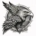 Mexican eagle tattoo design idea