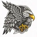Mexican eagle tattoo design idea