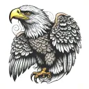 Mexican eagle tattoo design idea