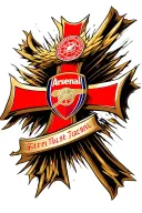 cross tattoo Arsenal football club God tattoo design idea