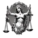 Lady Justice tattoo design idea