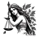Lady Justice tattoo design idea