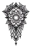 geometric mandala tattoo design idea