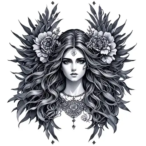 Fortuna Goddess tattoo design idea