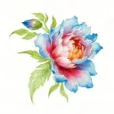 Aster grandma sapphire tattoo design idea