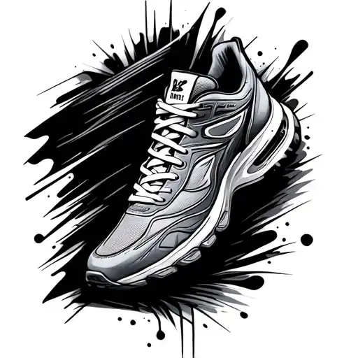 Running Shoe tattoo design idea