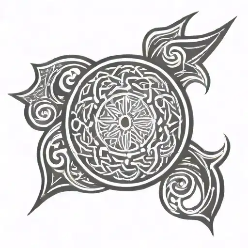 male celtic tribal sun tattoo tattoo design idea