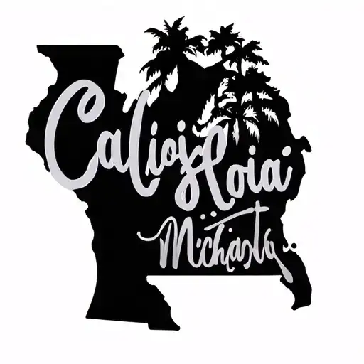 outline of the state california state outline and outline of state of michigan.  tattoo design idea
