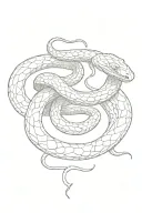 Snake and Eel tattoo design idea