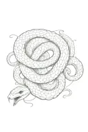 Snake and Eel tattoo design idea