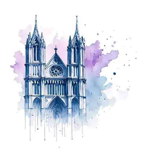 Gothic cathedral tattoo design idea