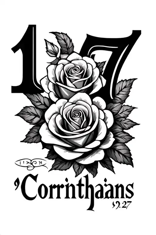 "1 Corinthians 9:27" tribal tattoo w roses tattoo design idea