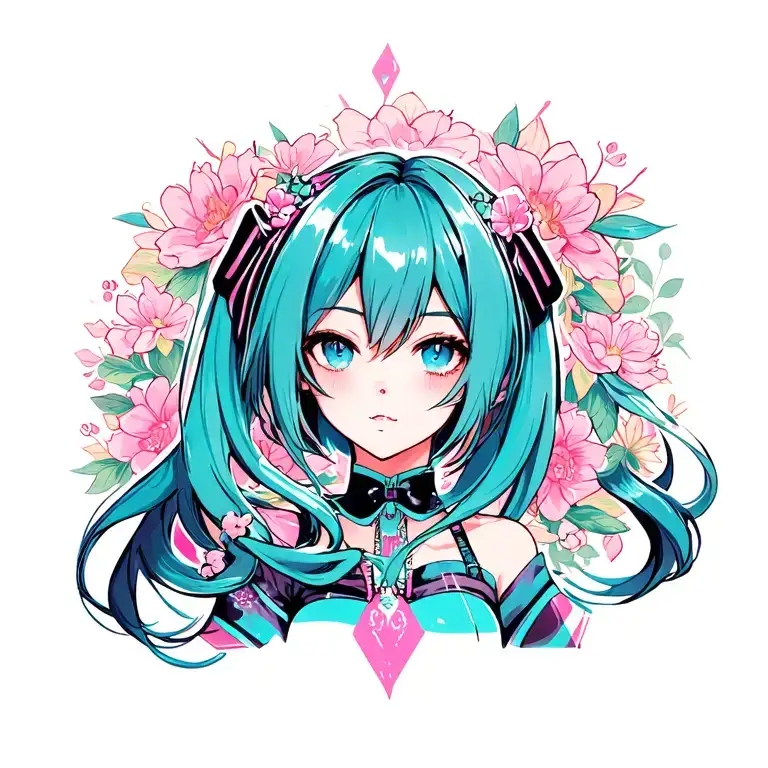 Miku tattoo design idea