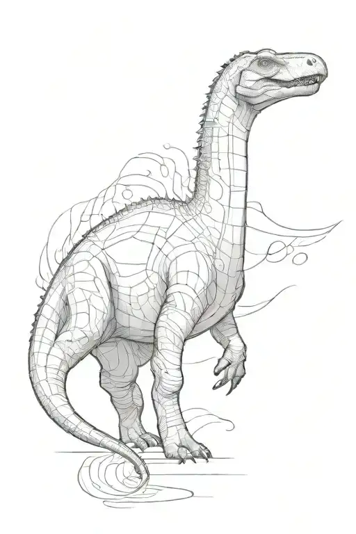 diplodocus dinosaur tattoo design idea