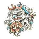 mine puppet tattoo design idea