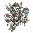 mine puppet tattoo design idea