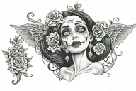 the corpse bride smiling  tattoo design idea