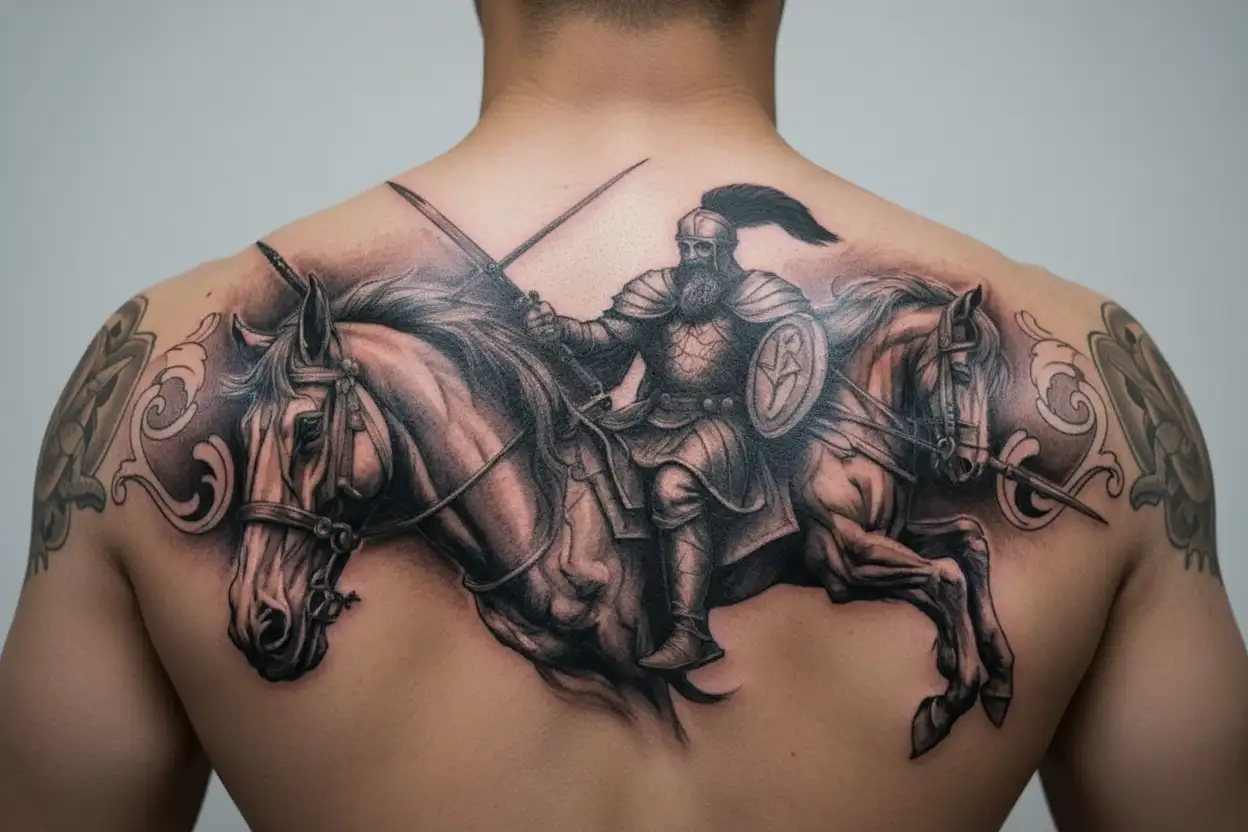 Skanderbeg Albanian hero tattoo design idea