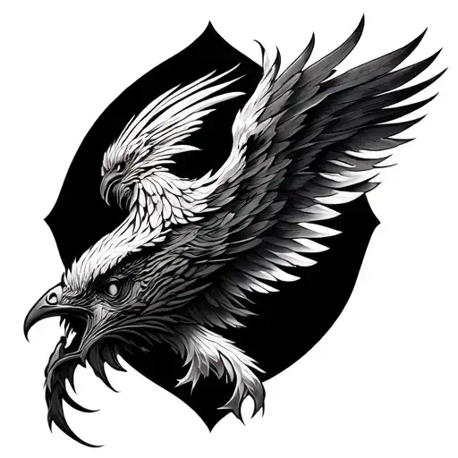 phoenix throat tattoo design combining elements tattoo design idea