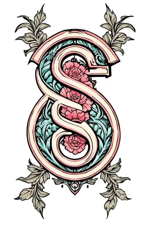 Symmetrical womb tattoo for the initial S incorporated somehow tattoo design idea
