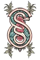 Symmetrical womb tattoo for the initial S incorporated somehow tattoo design idea