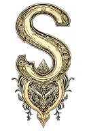 Symmetrical womb tattoo for the initial S incorporated somehow tattoo design idea