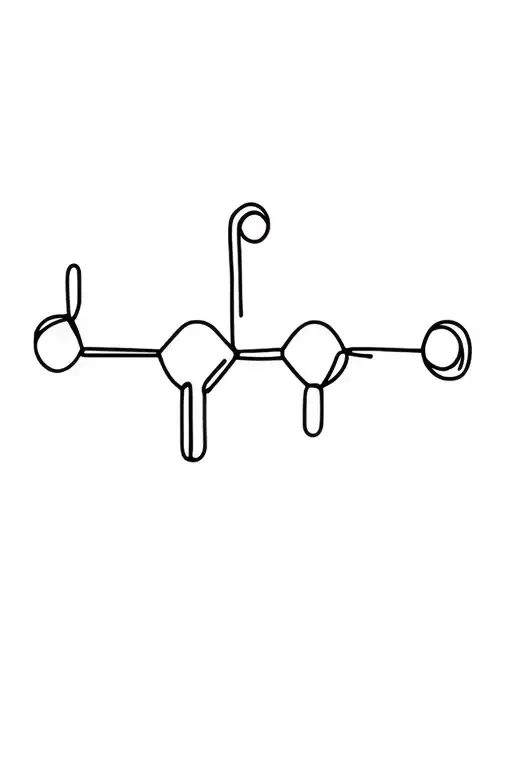 Dopamine molecule tattoo design idea