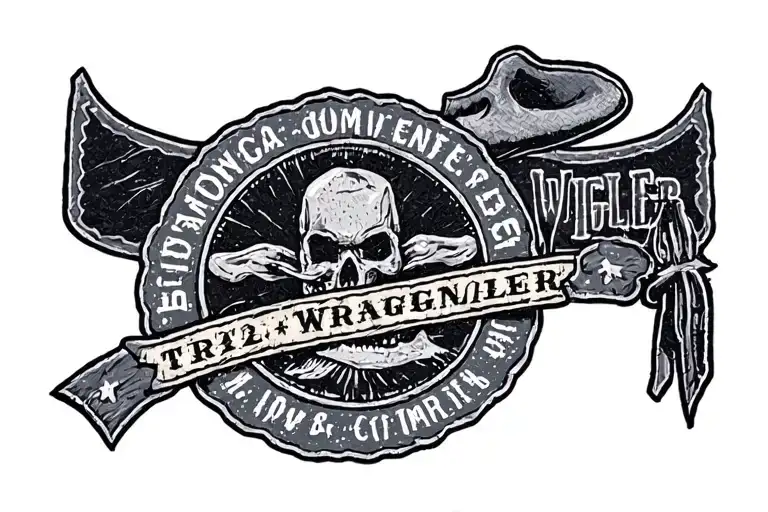 wrangler patch stitch tattoo design idea