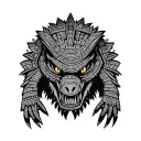 Mayan Pattern Chupacabra tattoo design idea