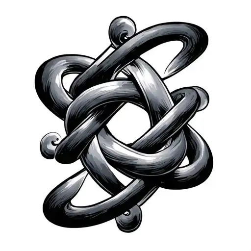 quantum entanglement sign tattoo design idea