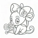 very simple bow inspired by doremi character hazuki tattoo design idea