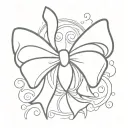 very simple bow inspired by doremi character hazuki tattoo design idea