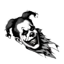 Evil Clown tattoo design idea