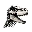 dinosaur skeleton tattoo design idea