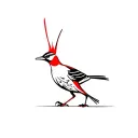 Roadrunner Running Red and Black tattoo design idea