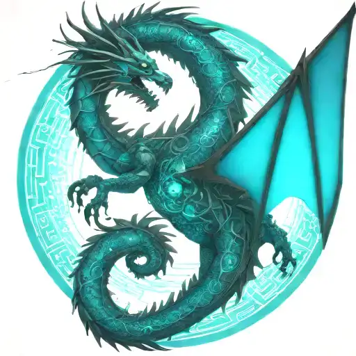 bipolar affectivity dragon two heads remove wing attached tattoo design idea