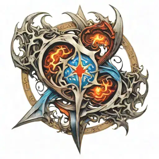 MTG phyrexian symbol tattoo design idea