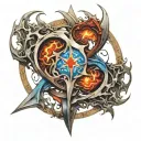 MTG phyrexian symbol tattoo design idea