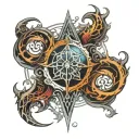 MTG phyrexian symbol tattoo design idea