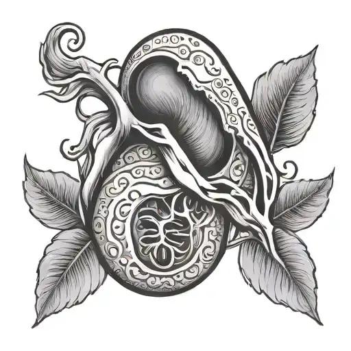 Uterus tattoo design idea