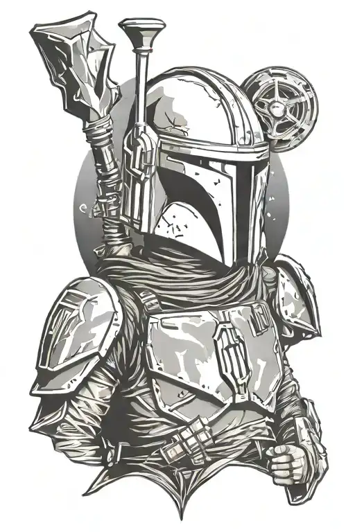 starwars mandalorian tattoo design idea