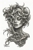 trapped depression alone tattoo design idea